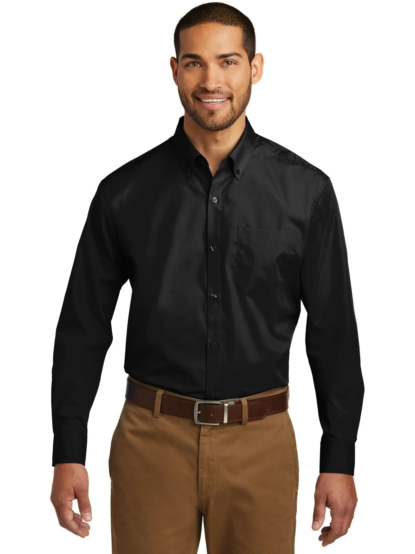 OUTLET-Port Authority Carefree Poplin Shirt