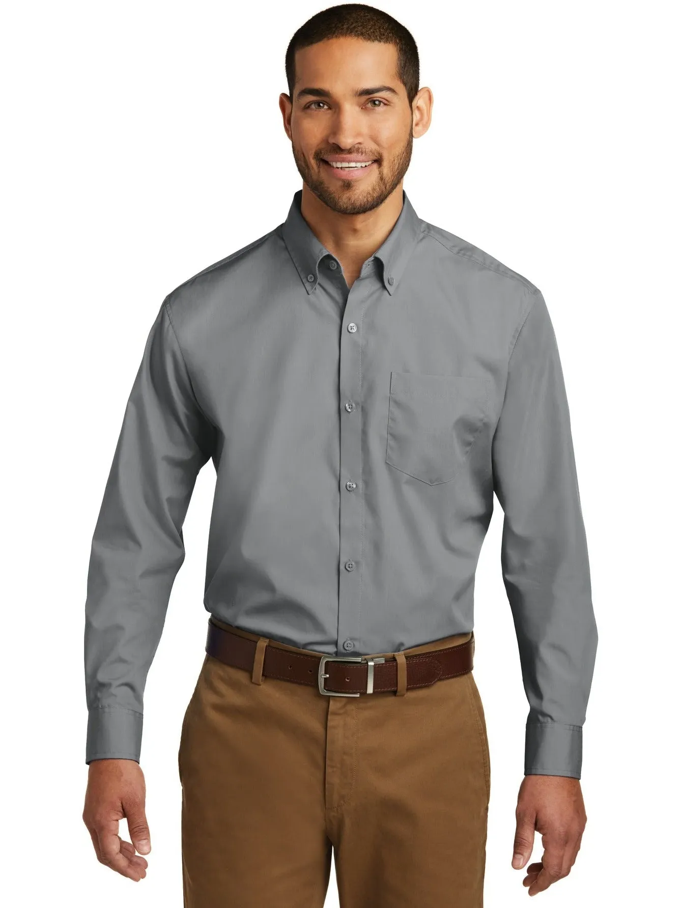 OUTLET-Port Authority Carefree Poplin Shirt