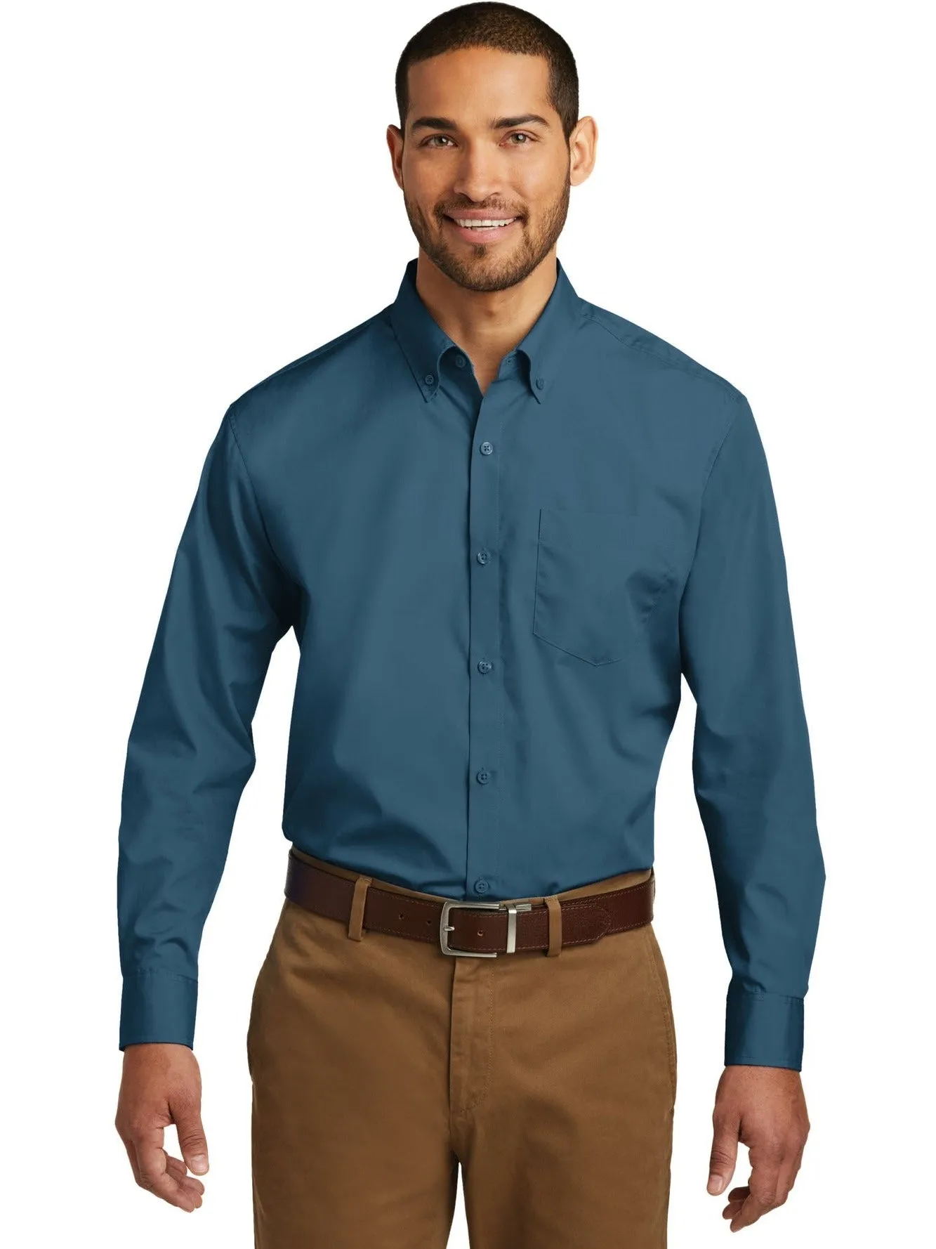 OUTLET-Port Authority Carefree Poplin Shirt