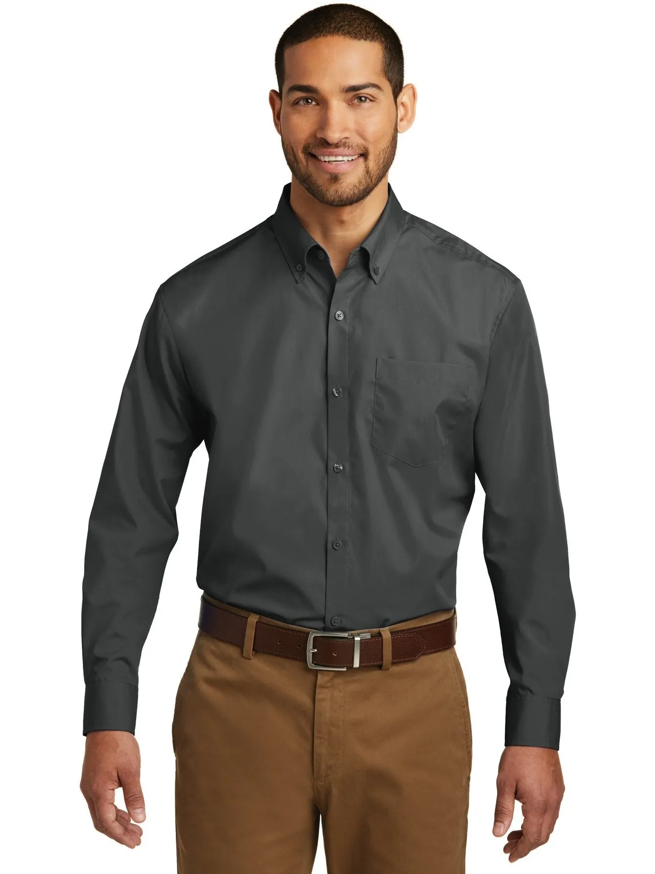 OUTLET-Port Authority Carefree Poplin Shirt