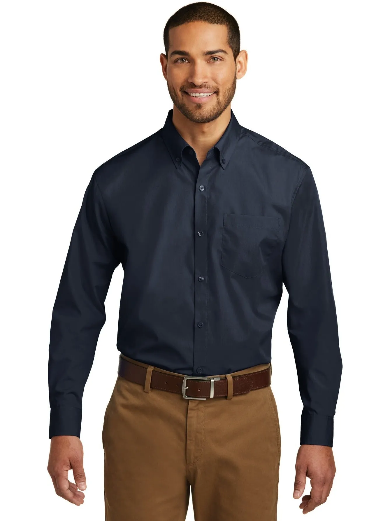 OUTLET-Port Authority Carefree Poplin Shirt