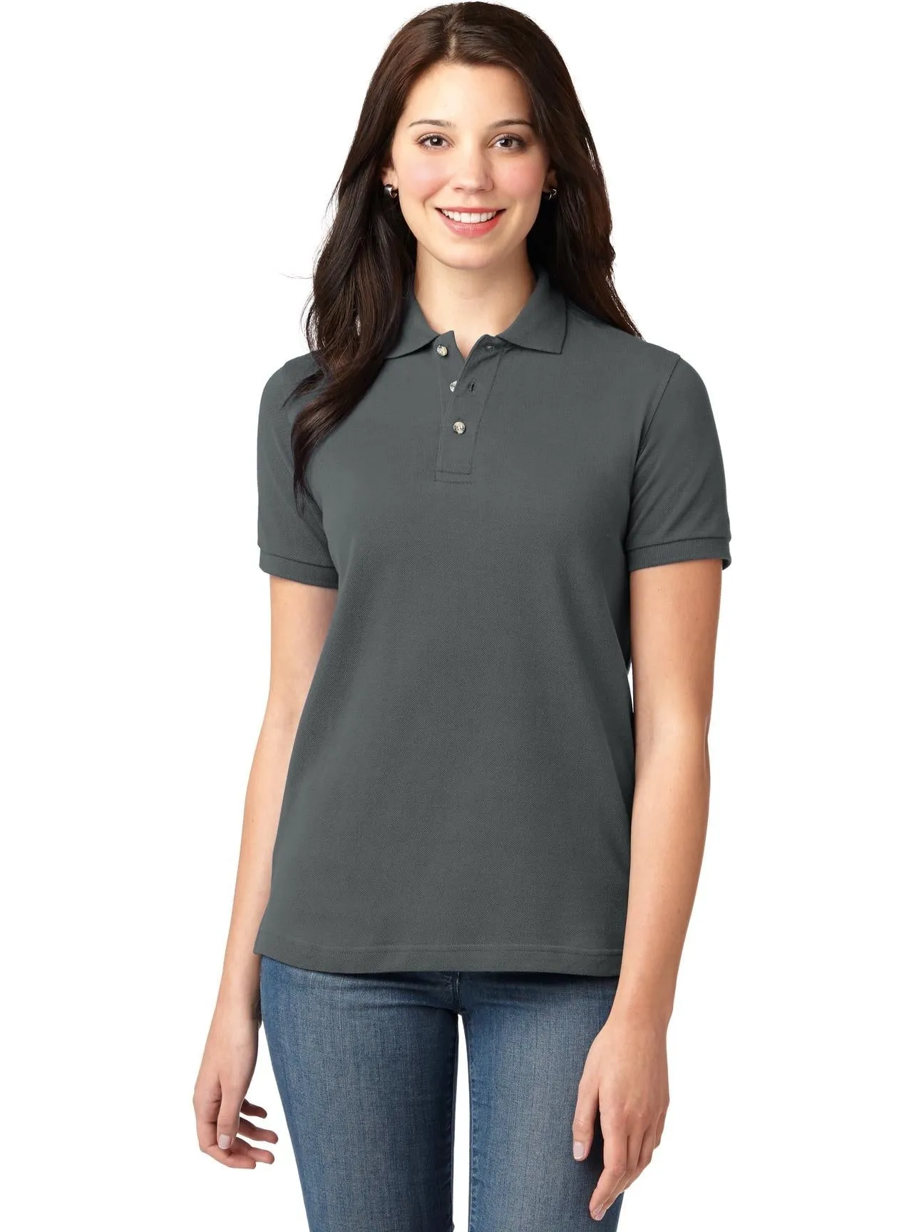 OUTLET-Port Authority Ladies Pique Knit Polo