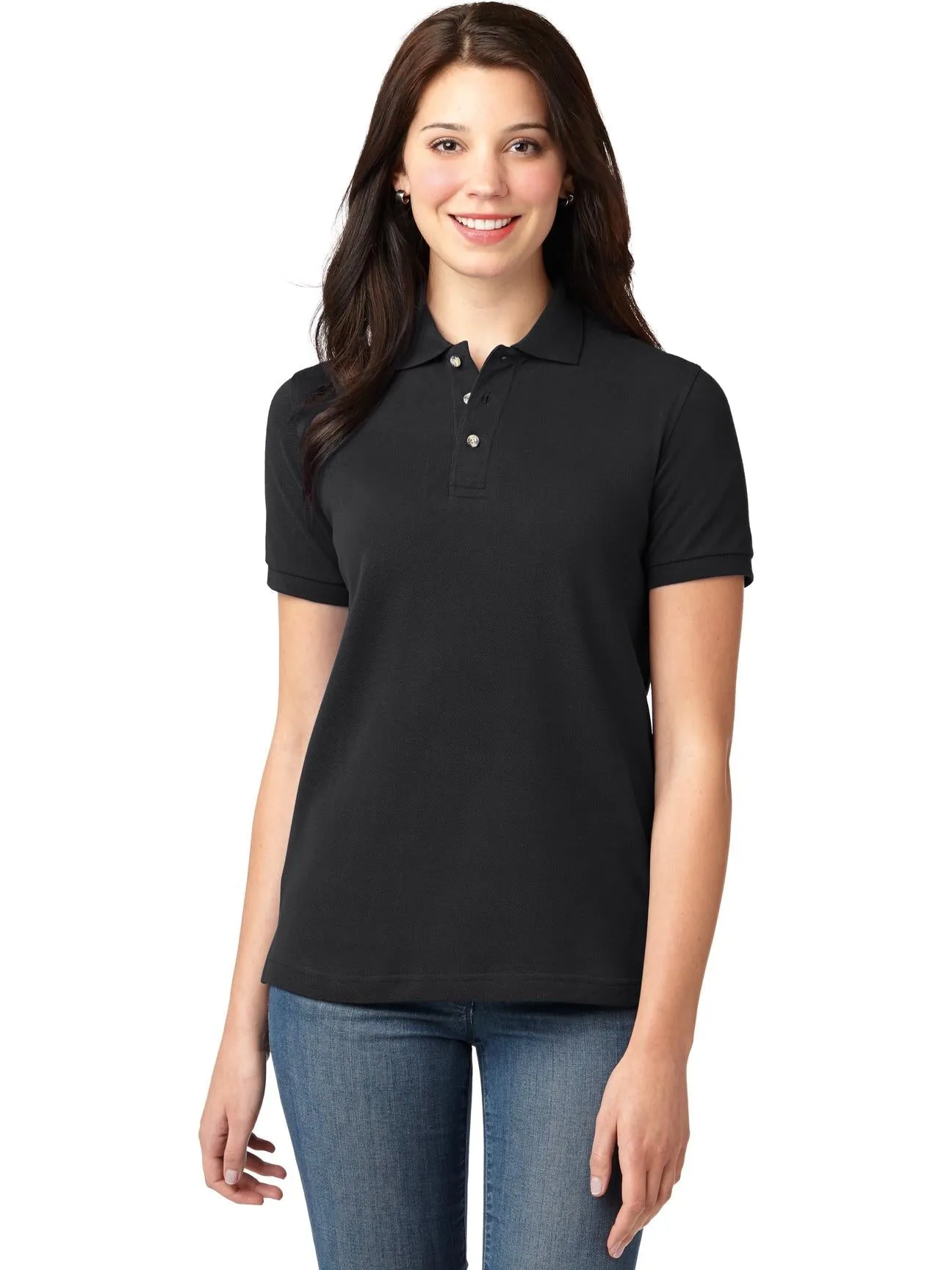 OUTLET-Port Authority Ladies Pique Knit Polo