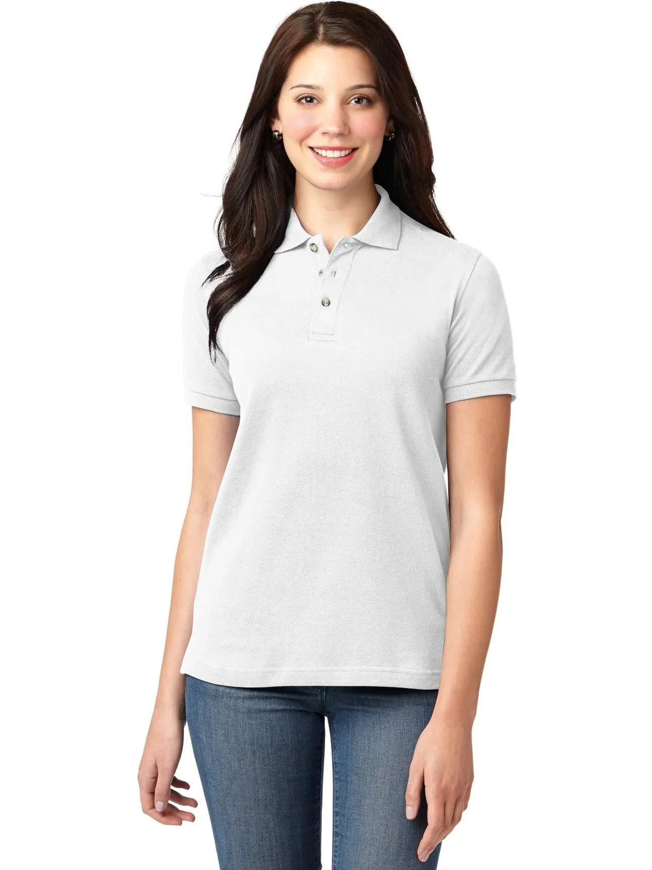 OUTLET-Port Authority Ladies Pique Knit Polo