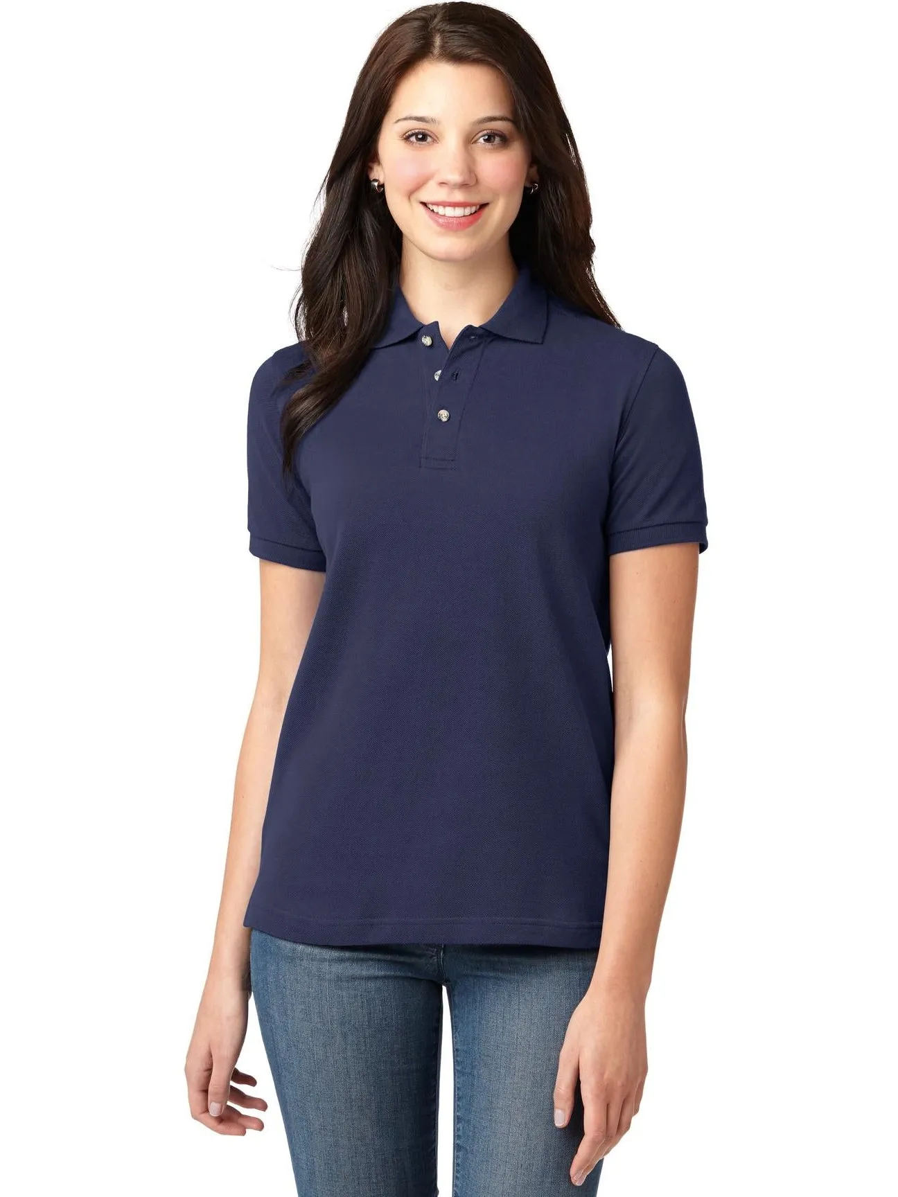 OUTLET-Port Authority Ladies Pique Knit Polo