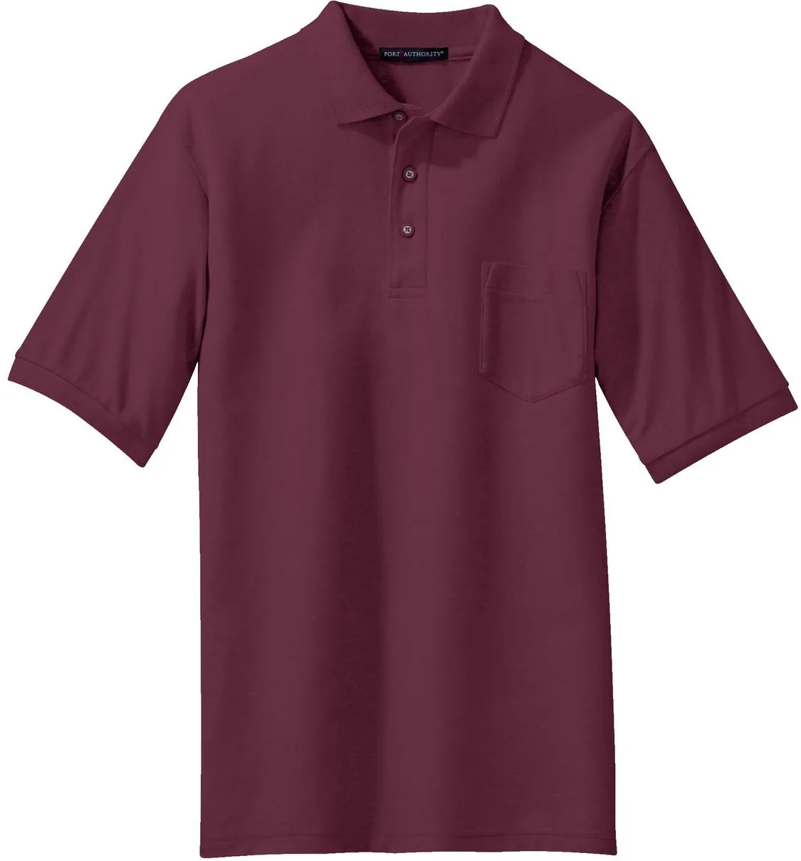 OUTLET-Port Authority Tall Silk Touch Polo with Pocket