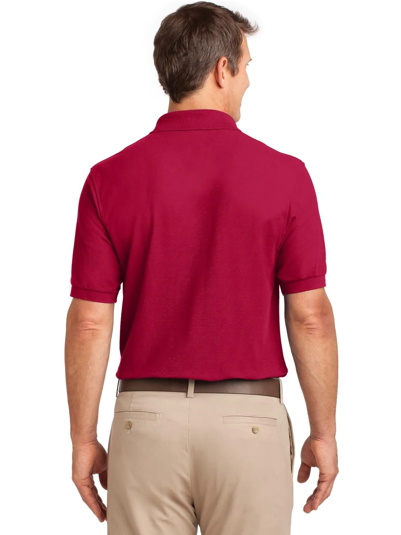 OUTLET-Port Authority Tall Silk Touch Polo with Pocket
