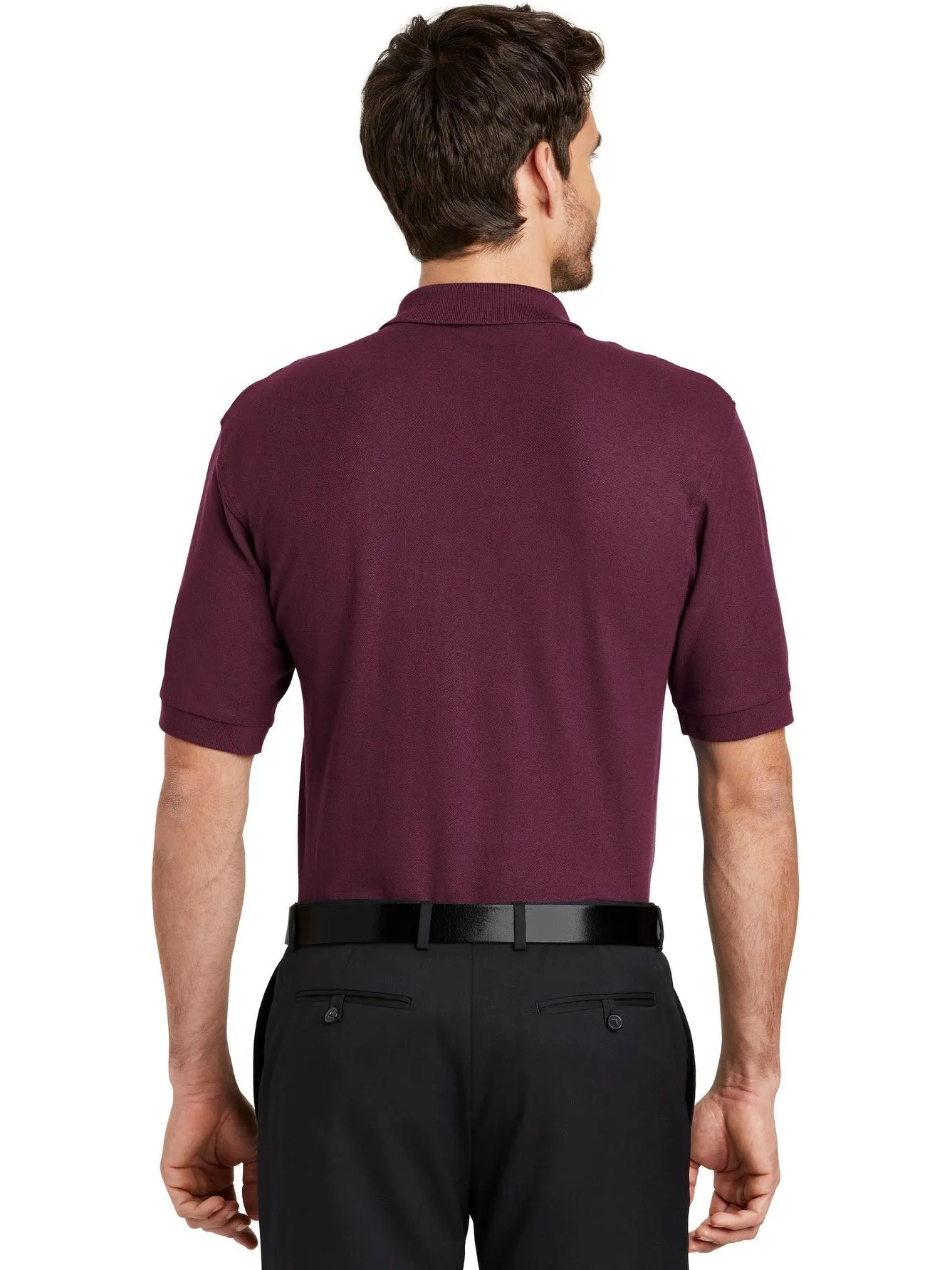 OUTLET-Port Authority Tall Silk Touch Polo with Pocket
