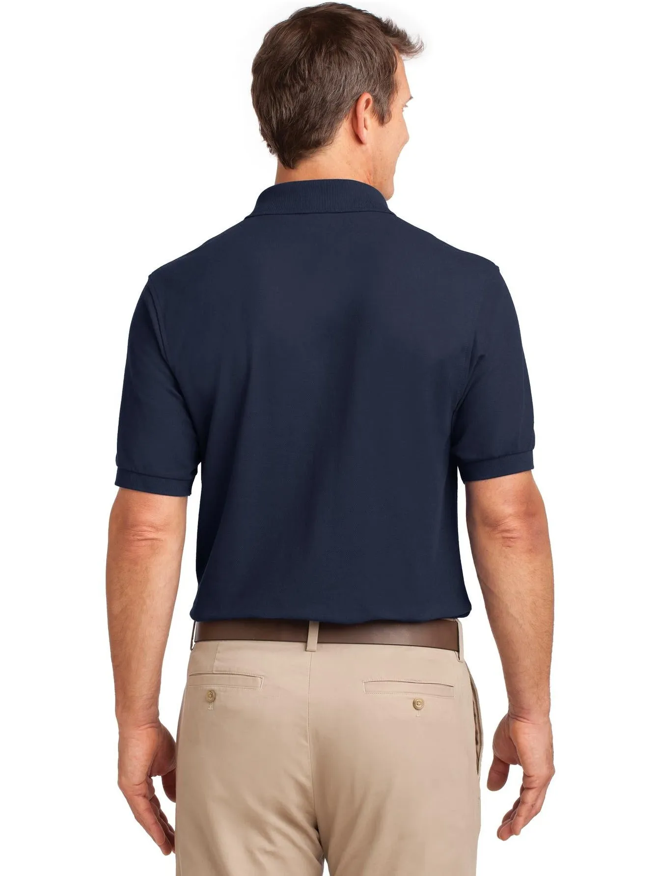 OUTLET-Port Authority Tall Silk Touch Polo with Pocket
