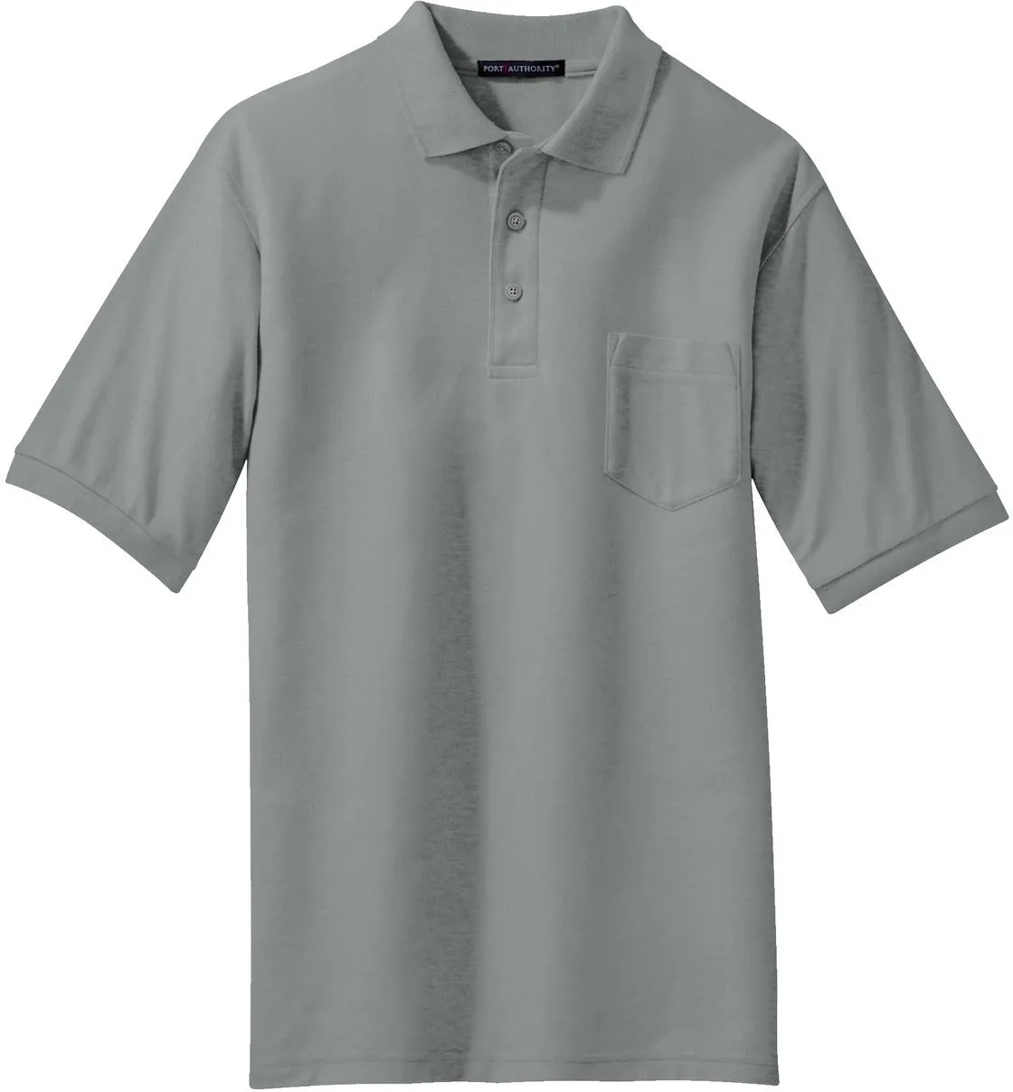 OUTLET-Port Authority Tall Silk Touch Polo with Pocket