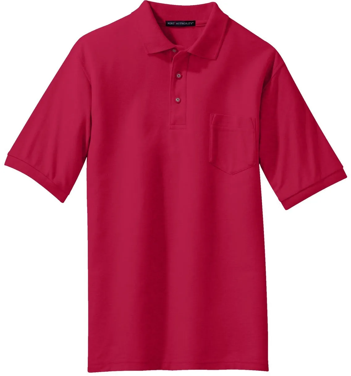 OUTLET-Port Authority Tall Silk Touch Polo with Pocket