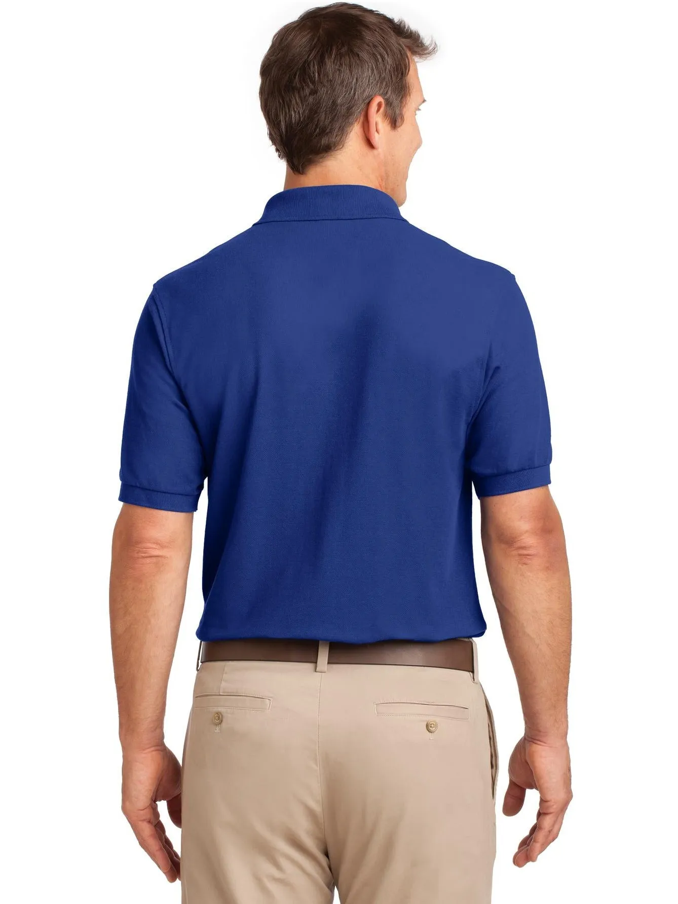 OUTLET-Port Authority Tall Silk Touch Polo with Pocket