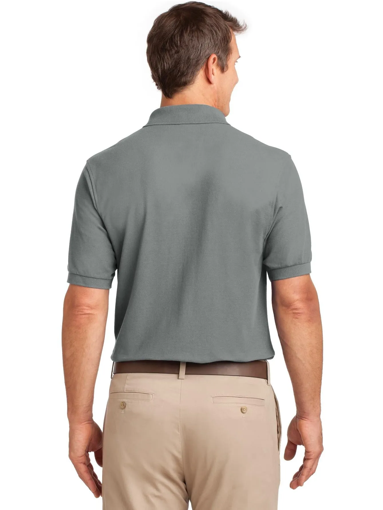 OUTLET-Port Authority Tall Silk Touch Polo with Pocket