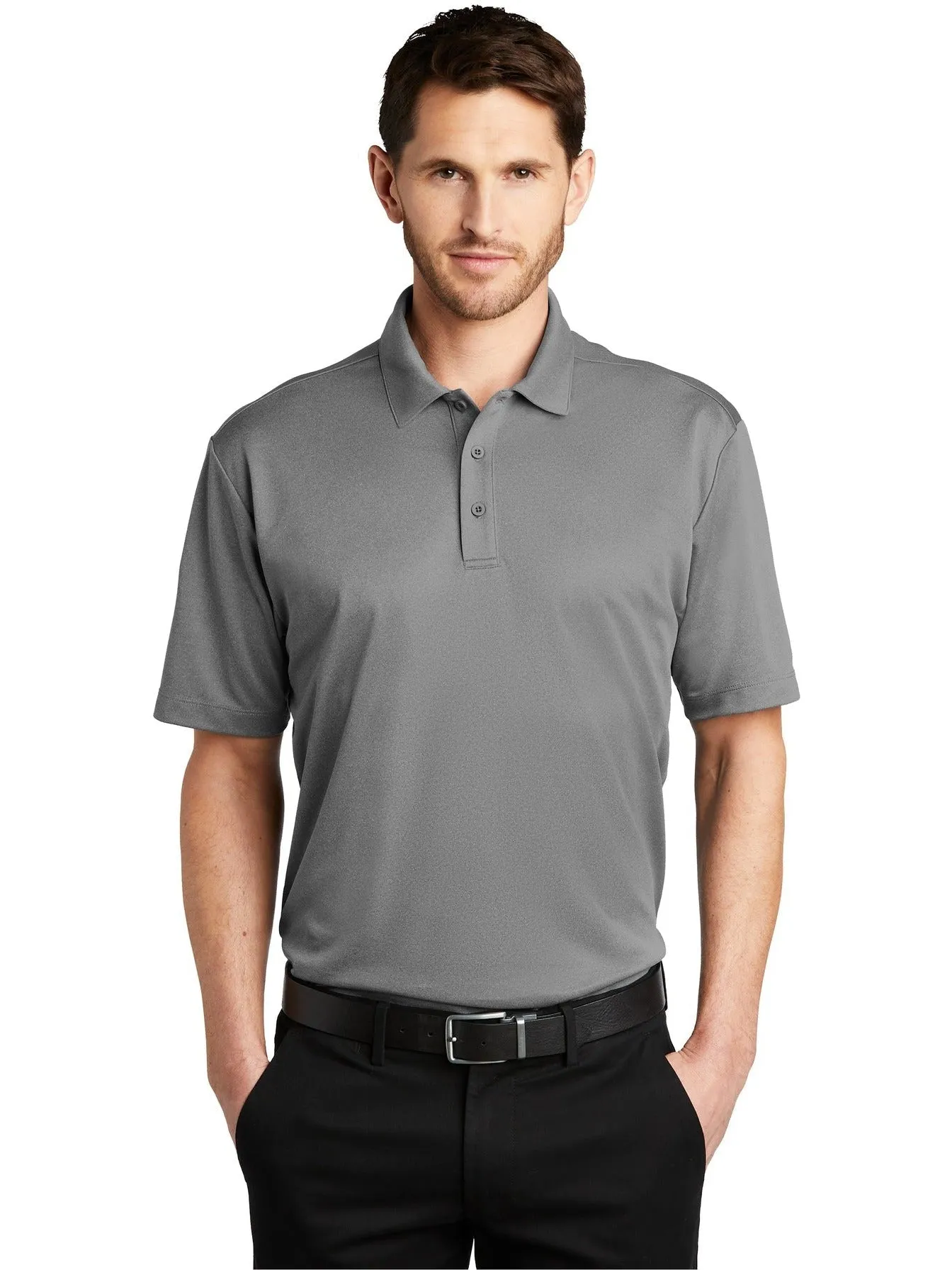 OUTLET-Port AuthorityHeathered Silk TouchPerformance Polo