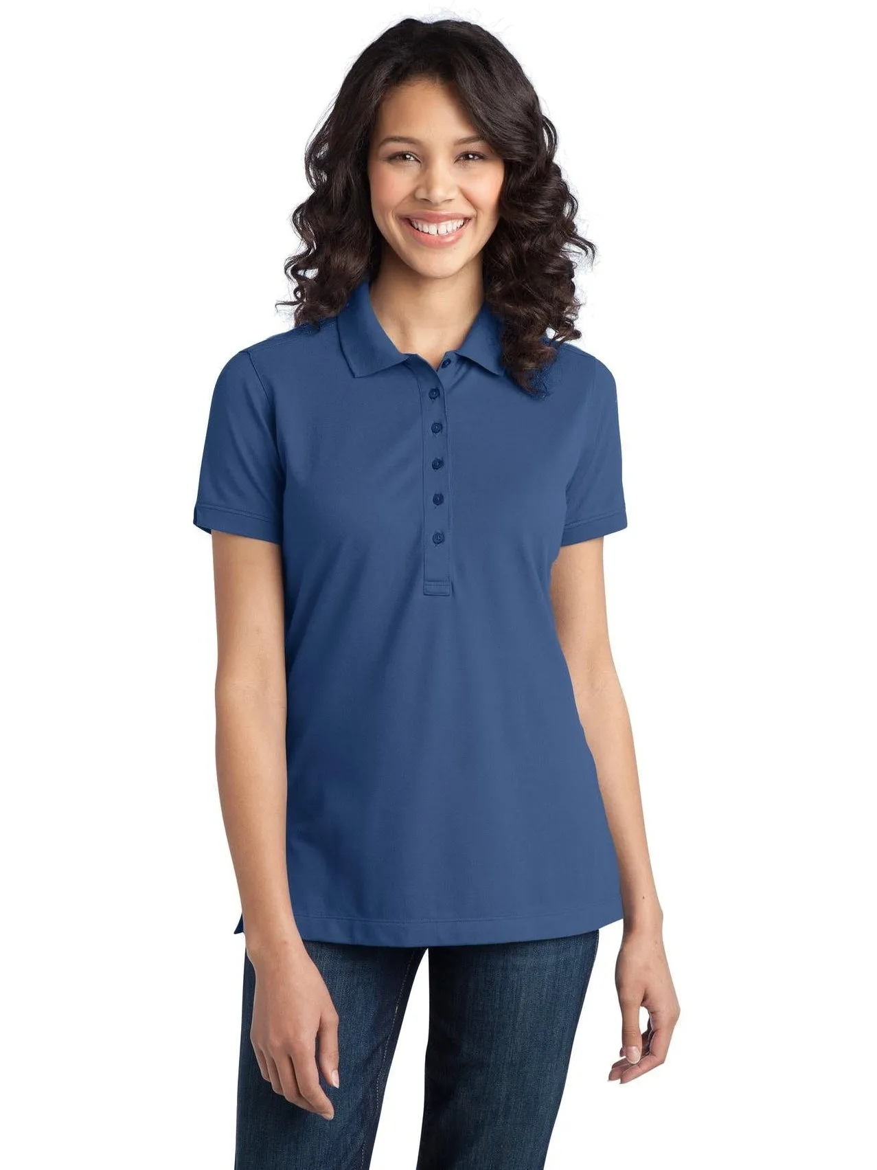 OUTLET-Port AuthorityLadies Stretch Pique Polo