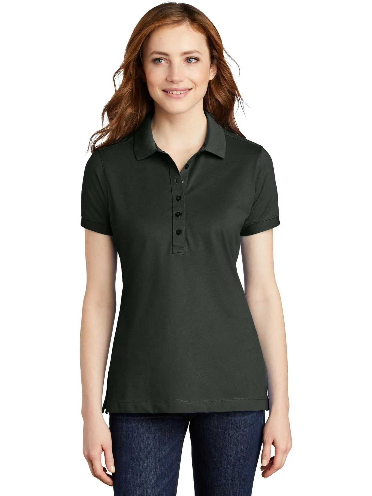 OUTLET-Port AuthorityLadies Stretch Pique Polo