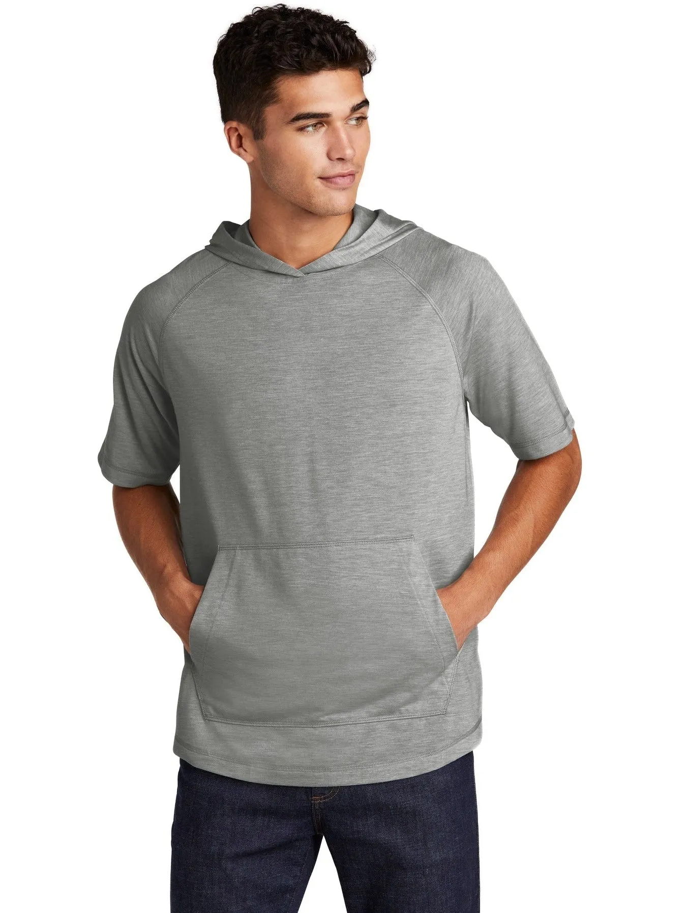 OUTLET-Sport-Tek PosiCharge Tri-Blend Wicking Short Sleeve Hoodie