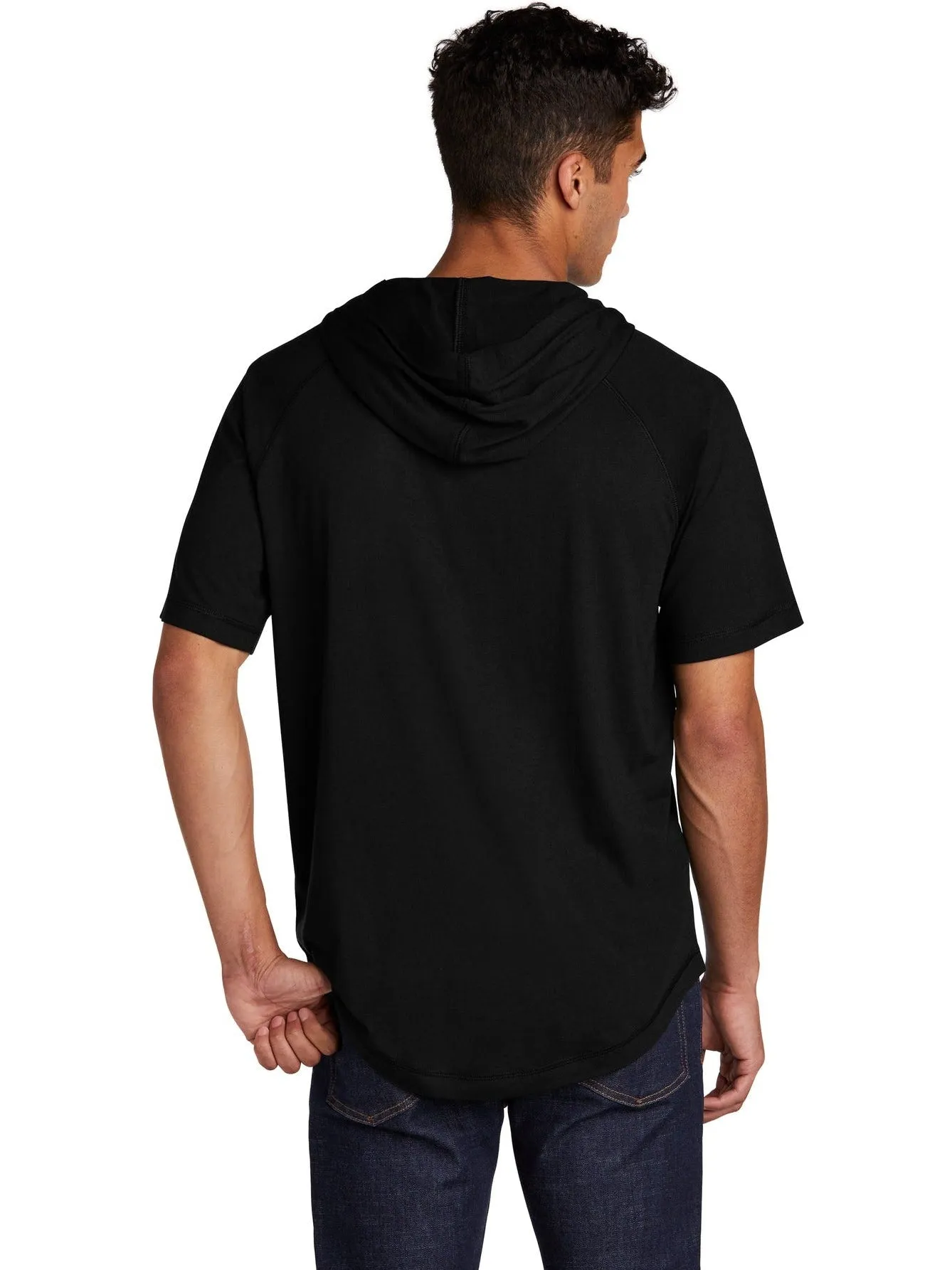 OUTLET-Sport-Tek PosiCharge Tri-Blend Wicking Short Sleeve Hoodie