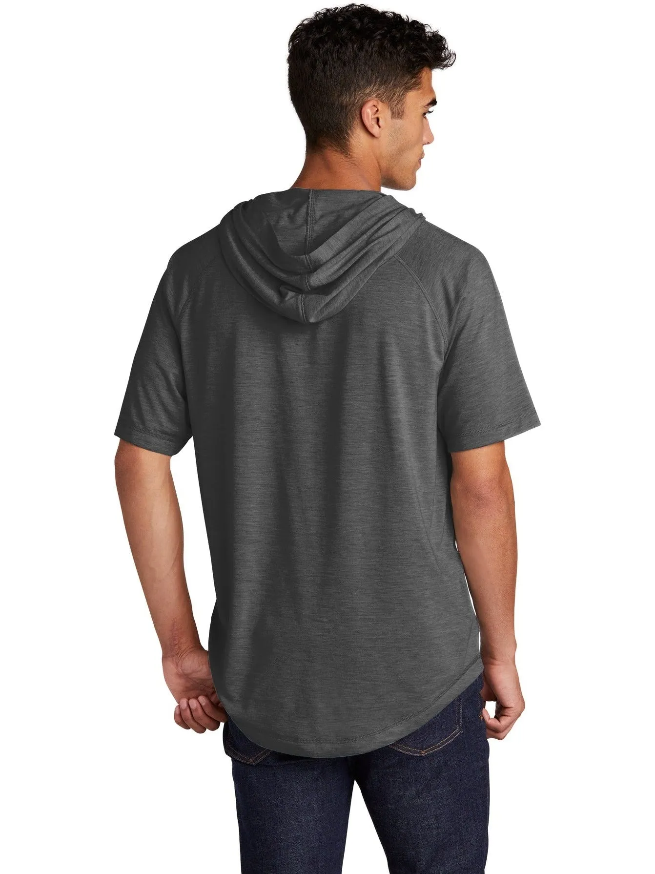 OUTLET-Sport-Tek PosiCharge Tri-Blend Wicking Short Sleeve Hoodie