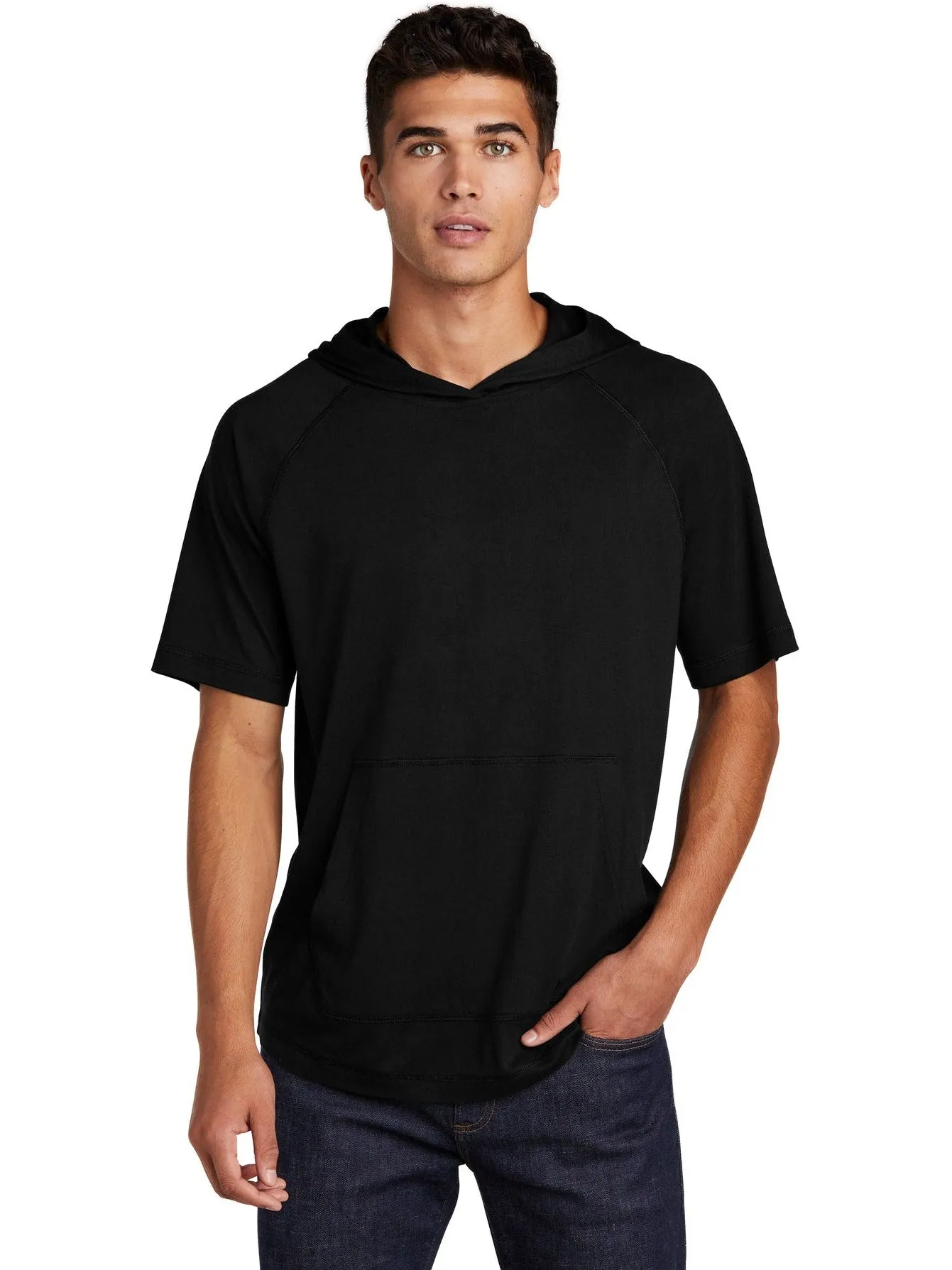 OUTLET-Sport-Tek PosiCharge Tri-Blend Wicking Short Sleeve Hoodie