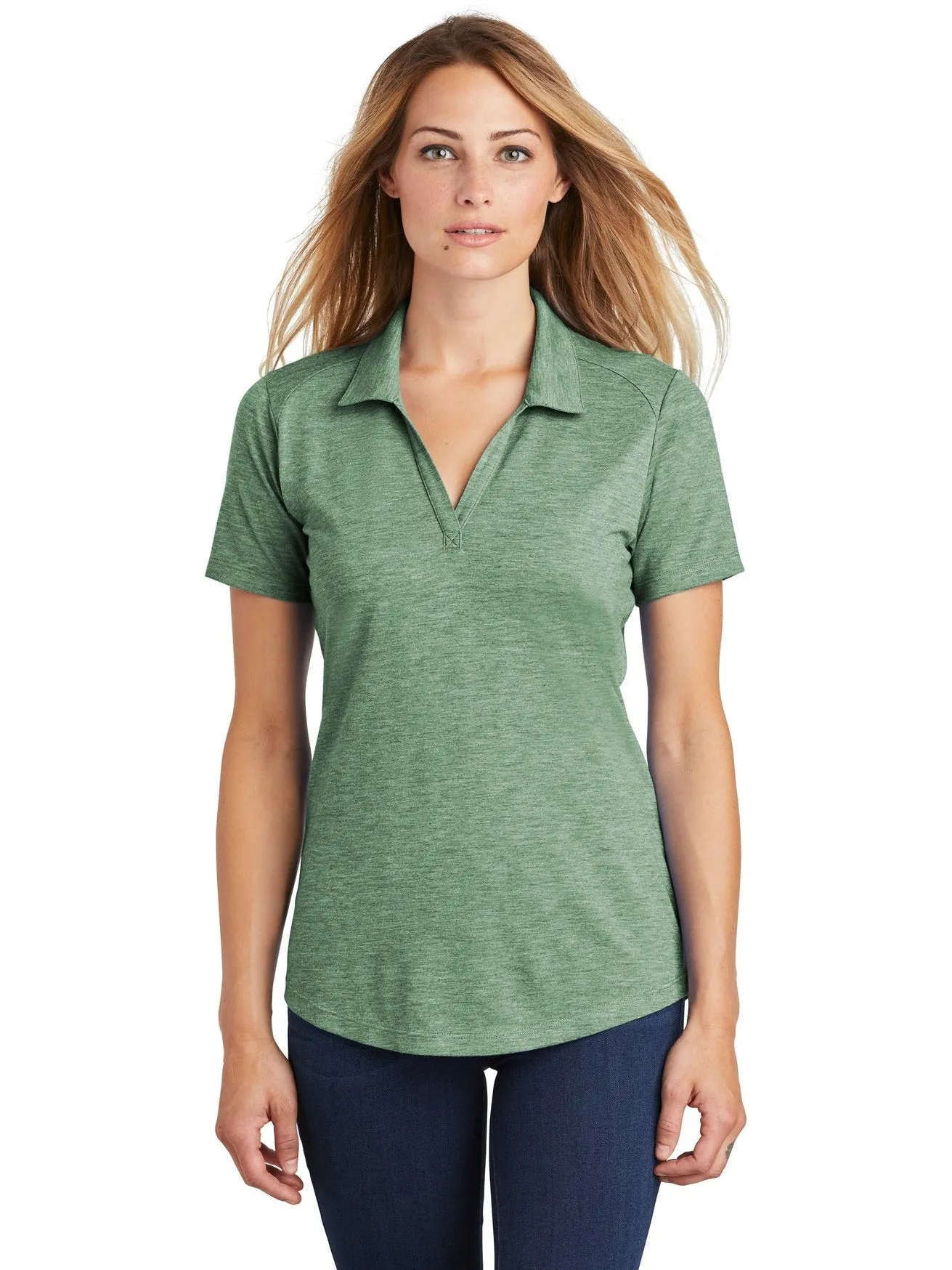 OUTLET-Sport-TekLadies PosiChargeTri-Blend Wicking Polo