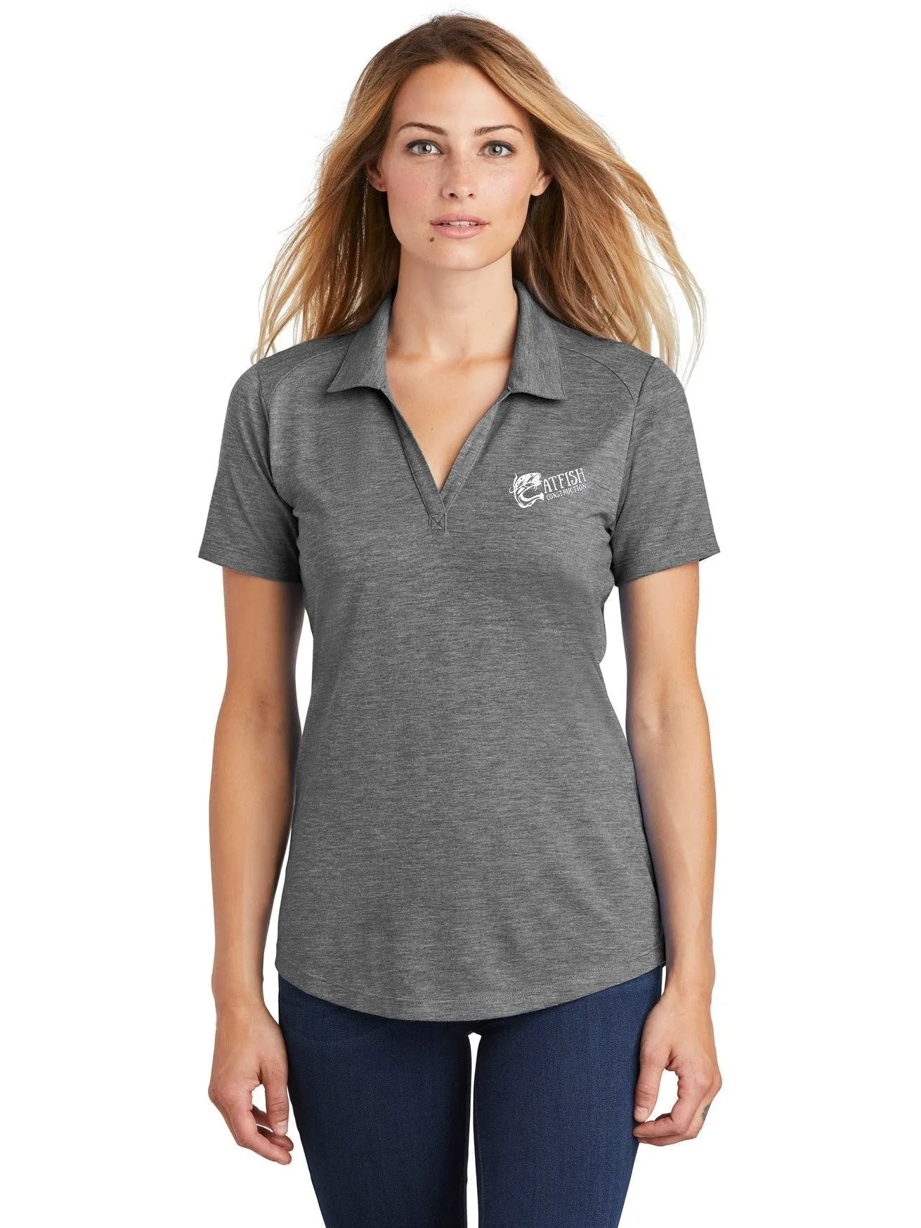 OUTLET-Sport-TekLadies PosiChargeTri-Blend Wicking Polo