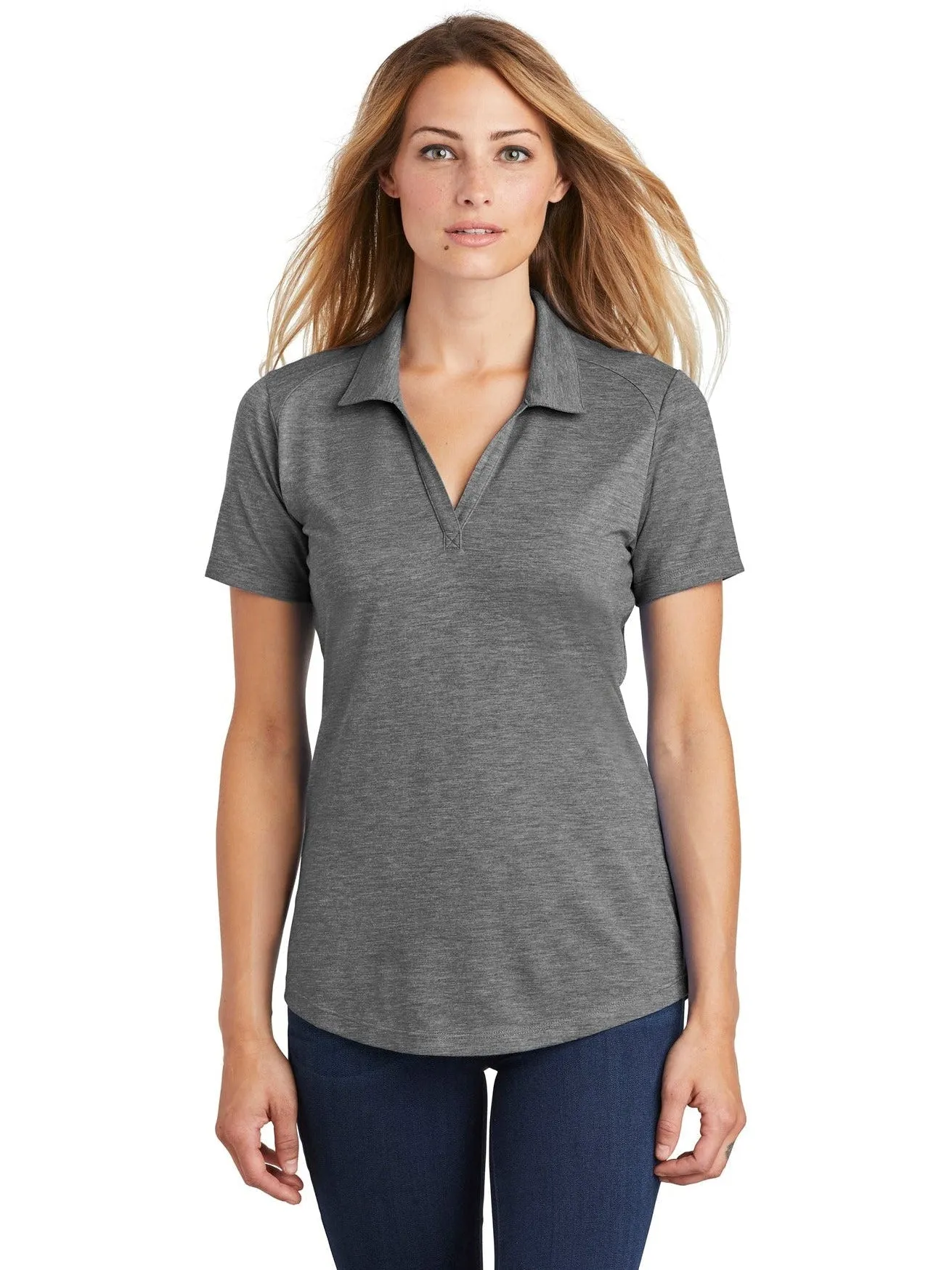 OUTLET-Sport-TekLadies PosiChargeTri-Blend Wicking Polo