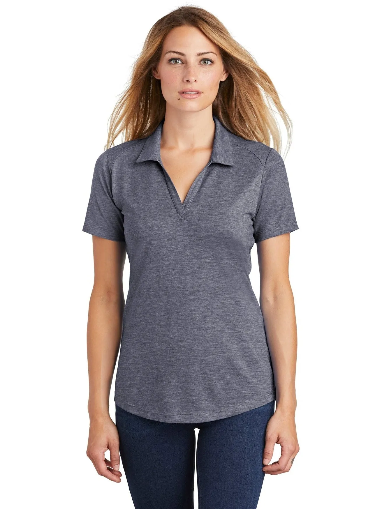 OUTLET-Sport-TekLadies PosiChargeTri-Blend Wicking Polo