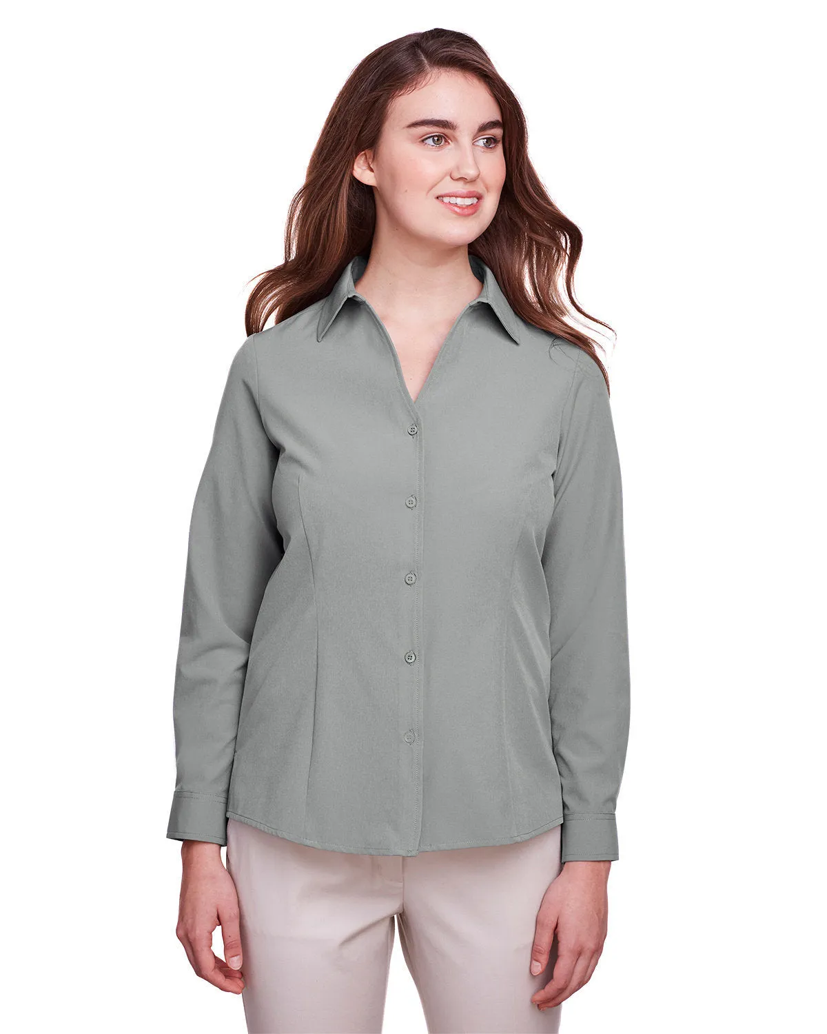 OUTLET-UltraClub Ladies Bradley Performance Woven Shirt