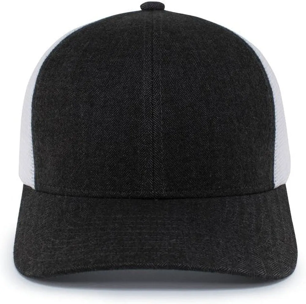 Pacific Headwear Herringbone Trucker Cap