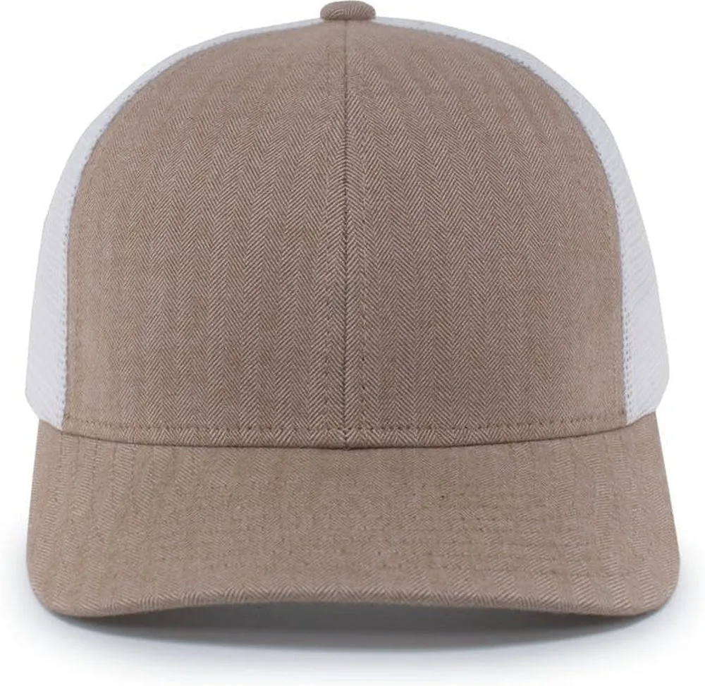 Pacific Headwear Herringbone Trucker Cap