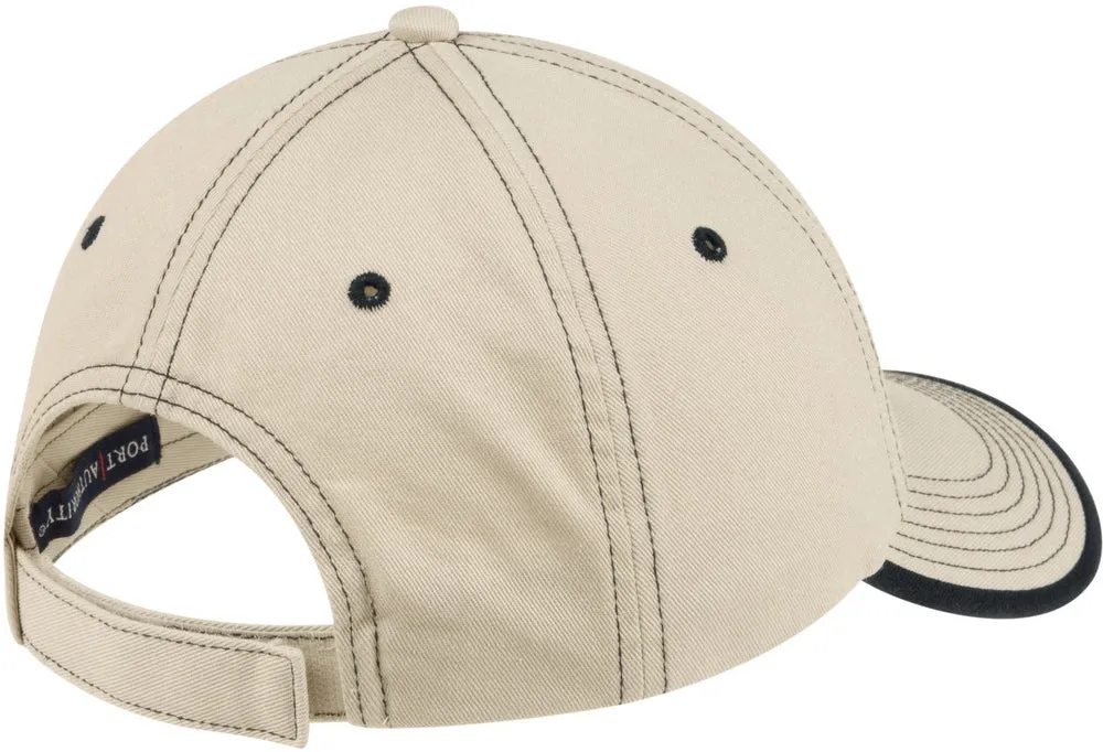Port Authority Vintage Washed Contrast Stitch Cap