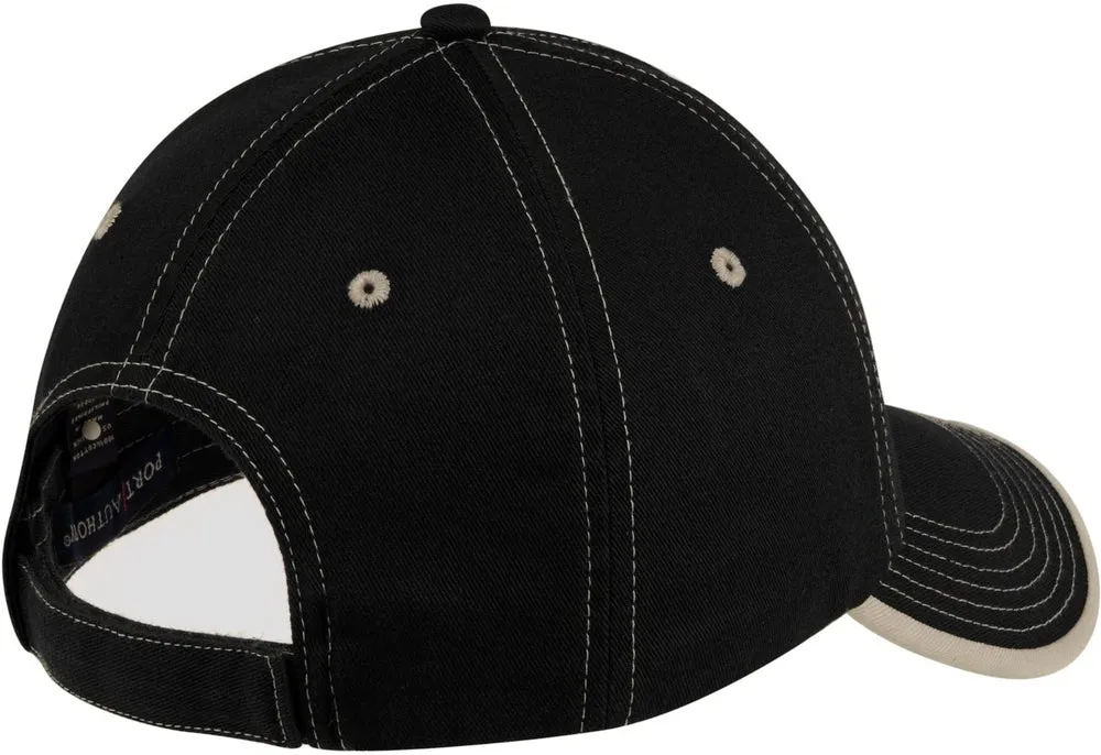 Port Authority Vintage Washed Contrast Stitch Cap