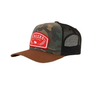 Ringers Western Wheatbelt Trucker Cap - Camo/Chocolate