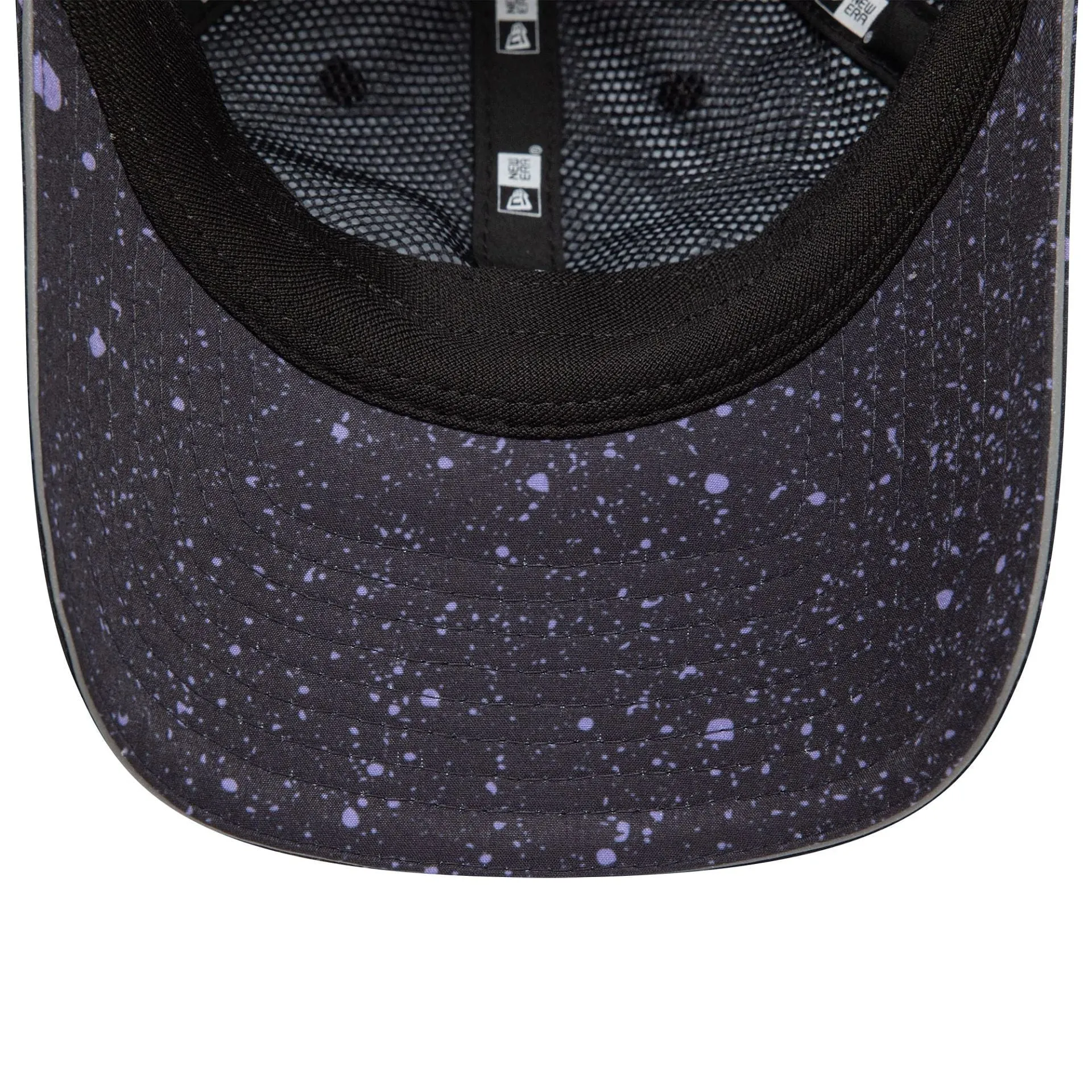 Womens New Era All Over Print Black Open Back Adjustable Cap Billy J