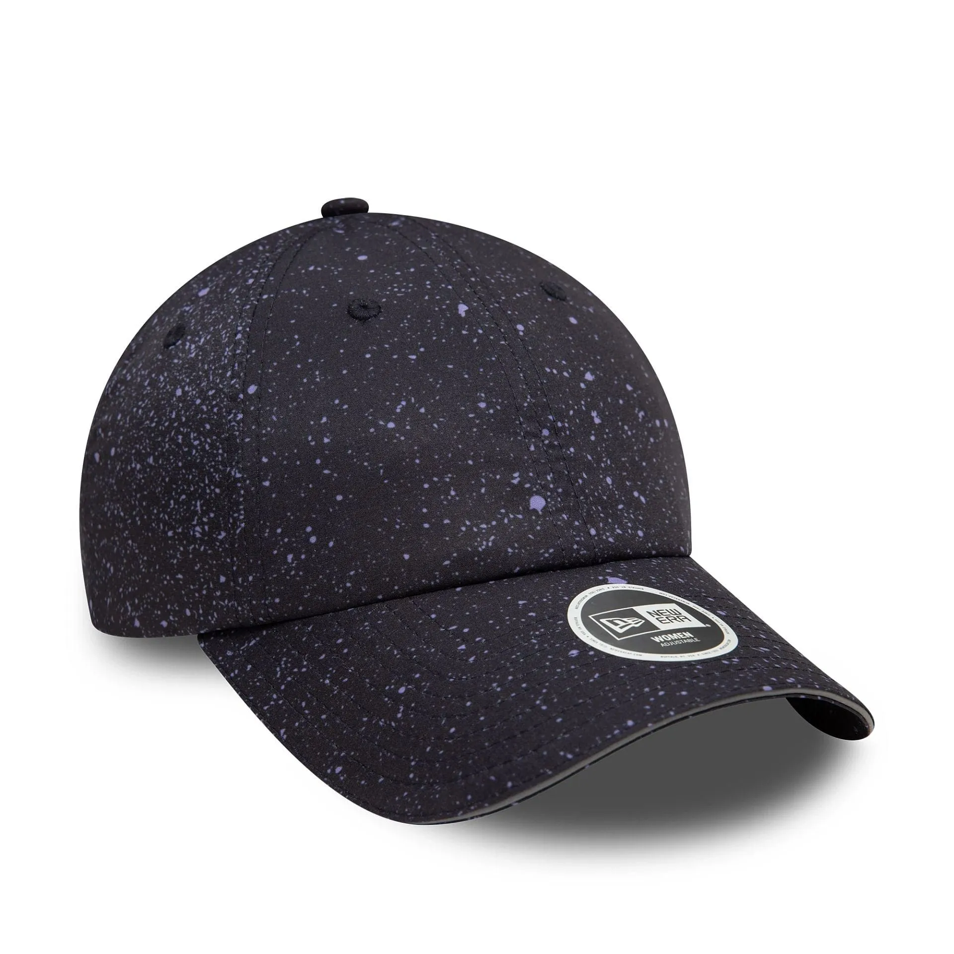 Womens New Era All Over Print Black Open Back Adjustable Cap Billy J