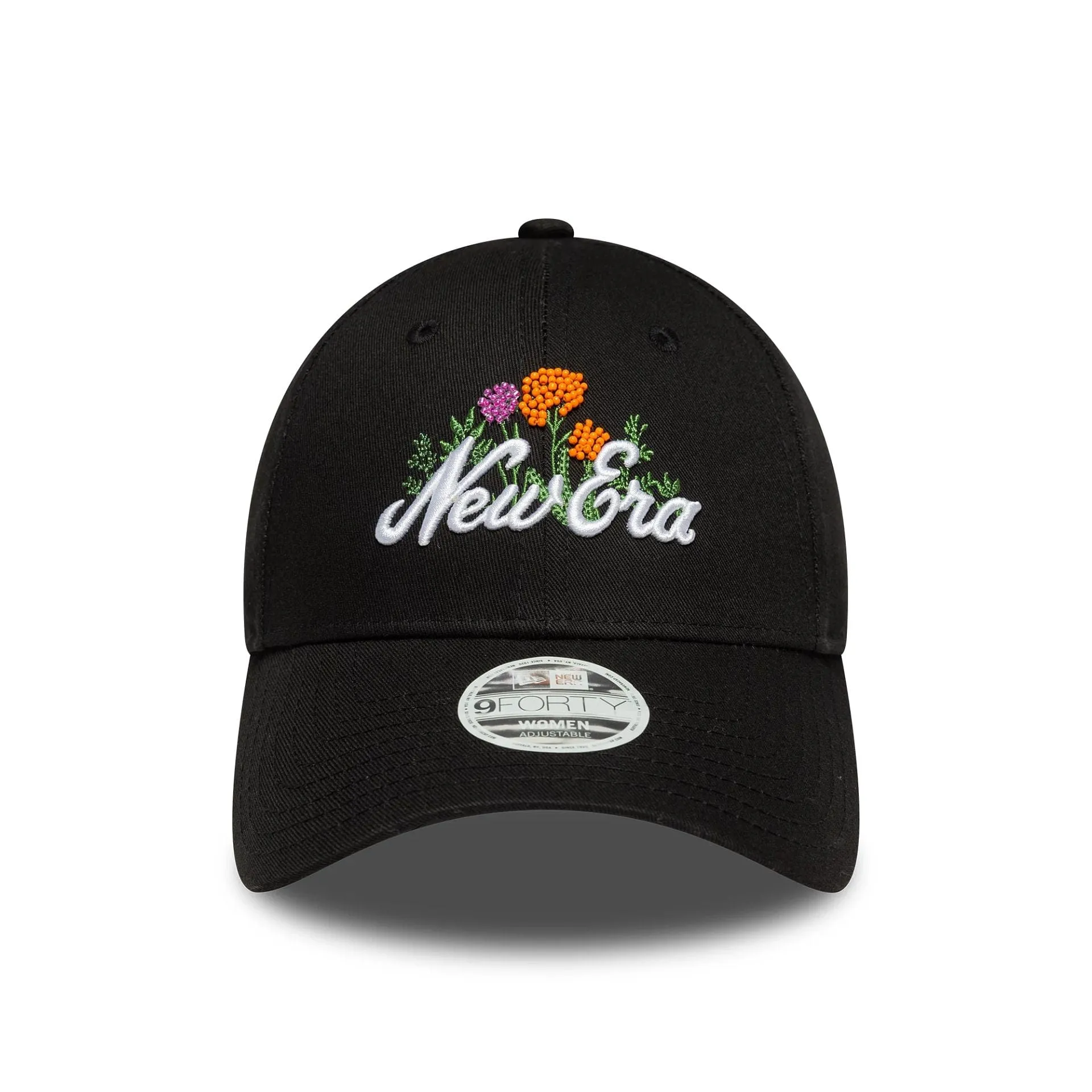 Womens New Era Beaded Black 9FORTY Adjustable Cap Billy J