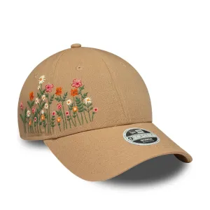Womens New Era Floral Beige 9FORTY Adjustable Cap Billy J