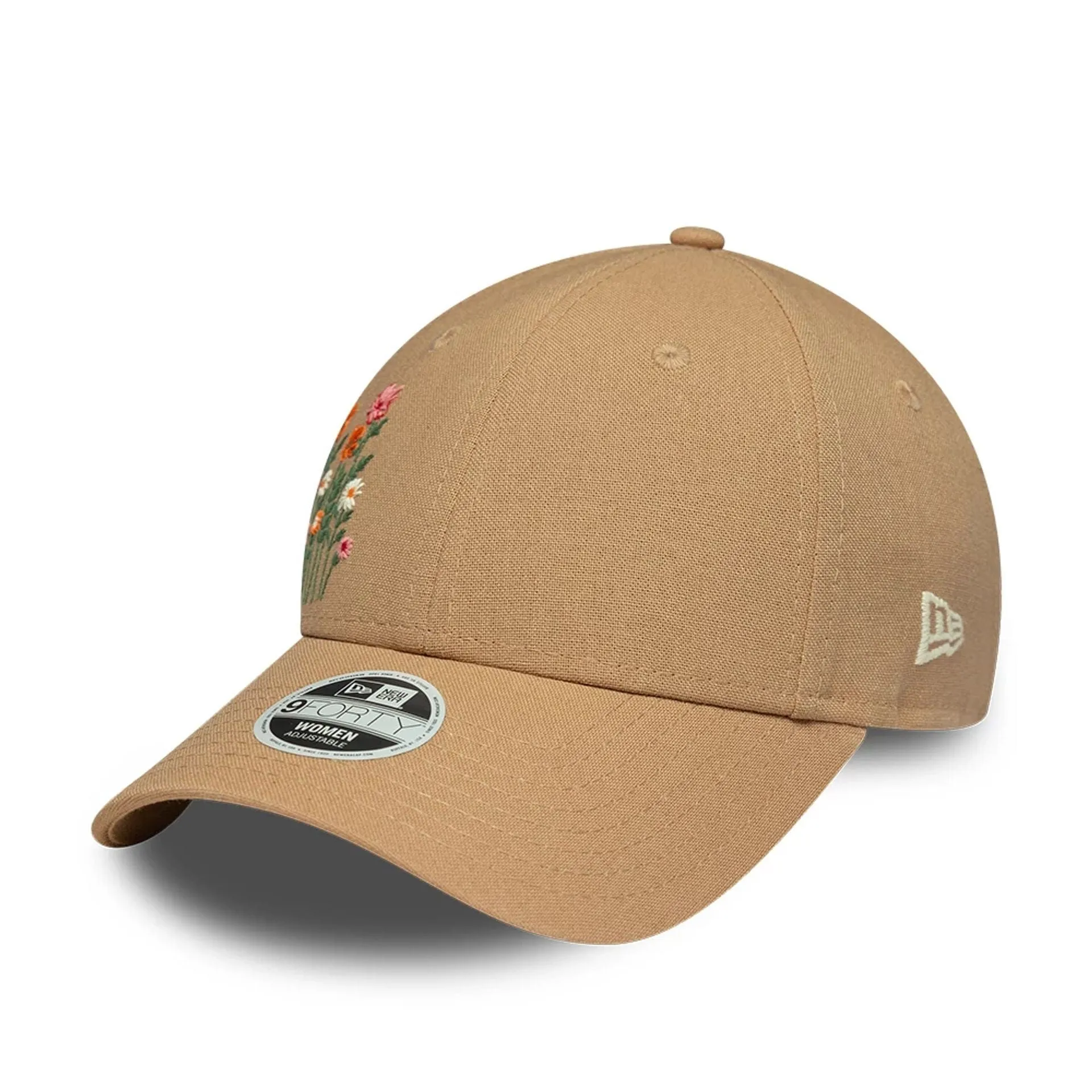 Womens New Era Floral Beige 9FORTY Adjustable Cap Billy J