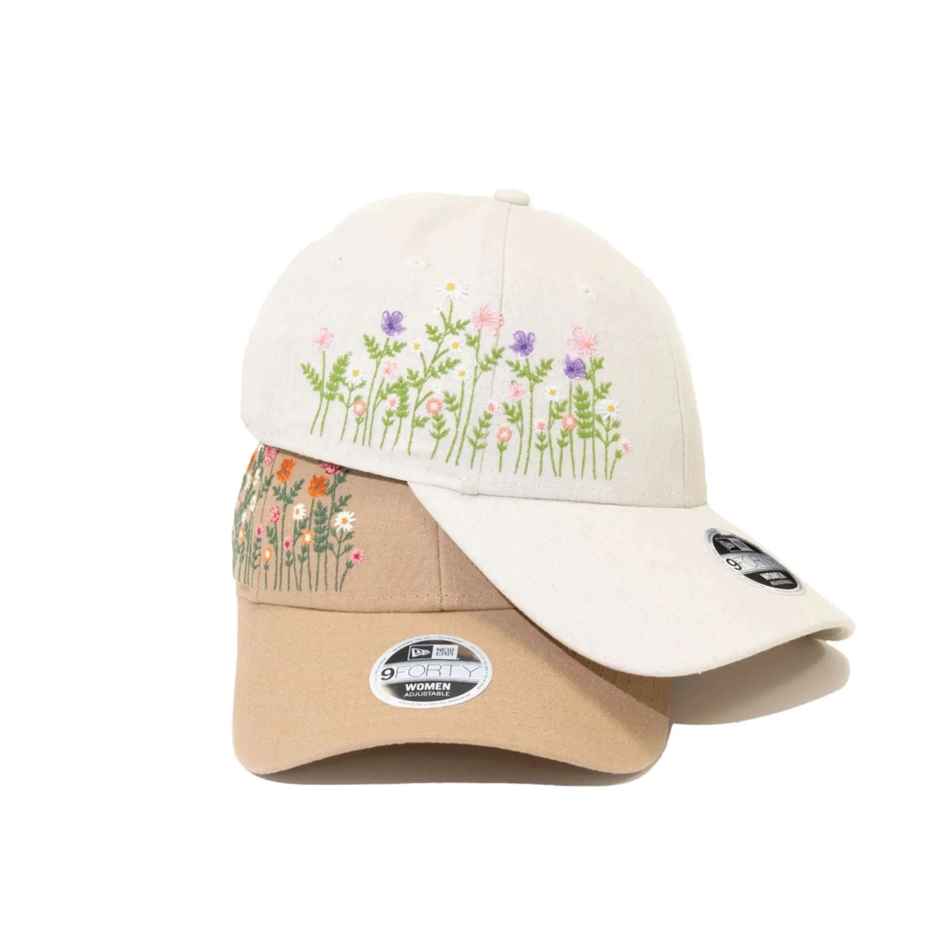 Womens New Era Floral Cream 9FORTY Adjustable Cap Billy J