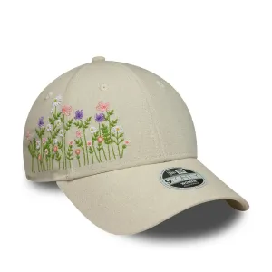 Womens New Era Floral Cream 9FORTY Adjustable Cap Billy J