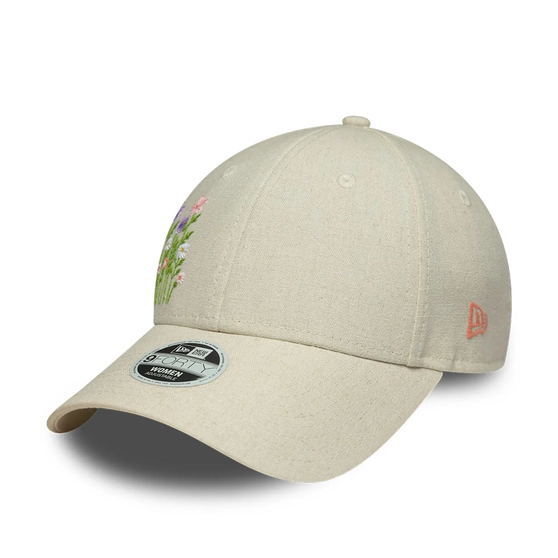 Womens New Era Floral Cream 9FORTY Adjustable Cap Billy J