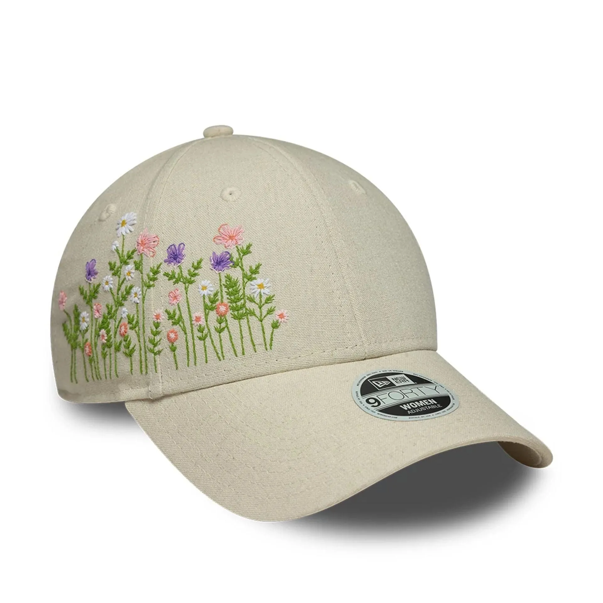 Womens New Era Floral Cream 9FORTY Adjustable Cap Billy J
