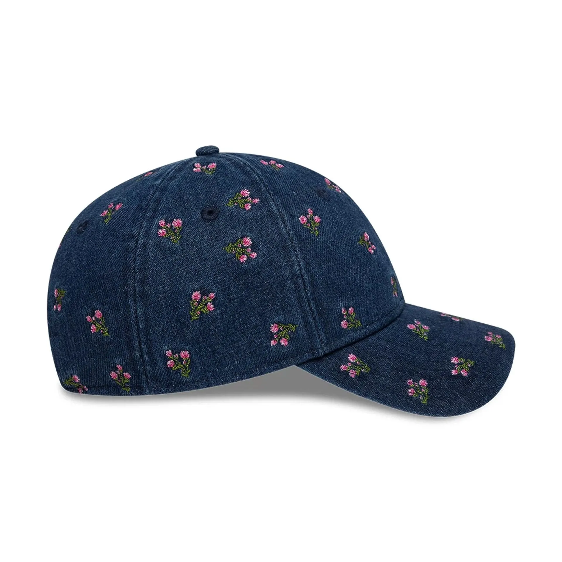 Womens New Era Floral Denim Navy 9TWENTY Adjustable Cap Billy J
