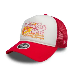 Womens New Era Foam Bright Pink 9FORTY A-Frame Trucker Adjustable Cap Billy J