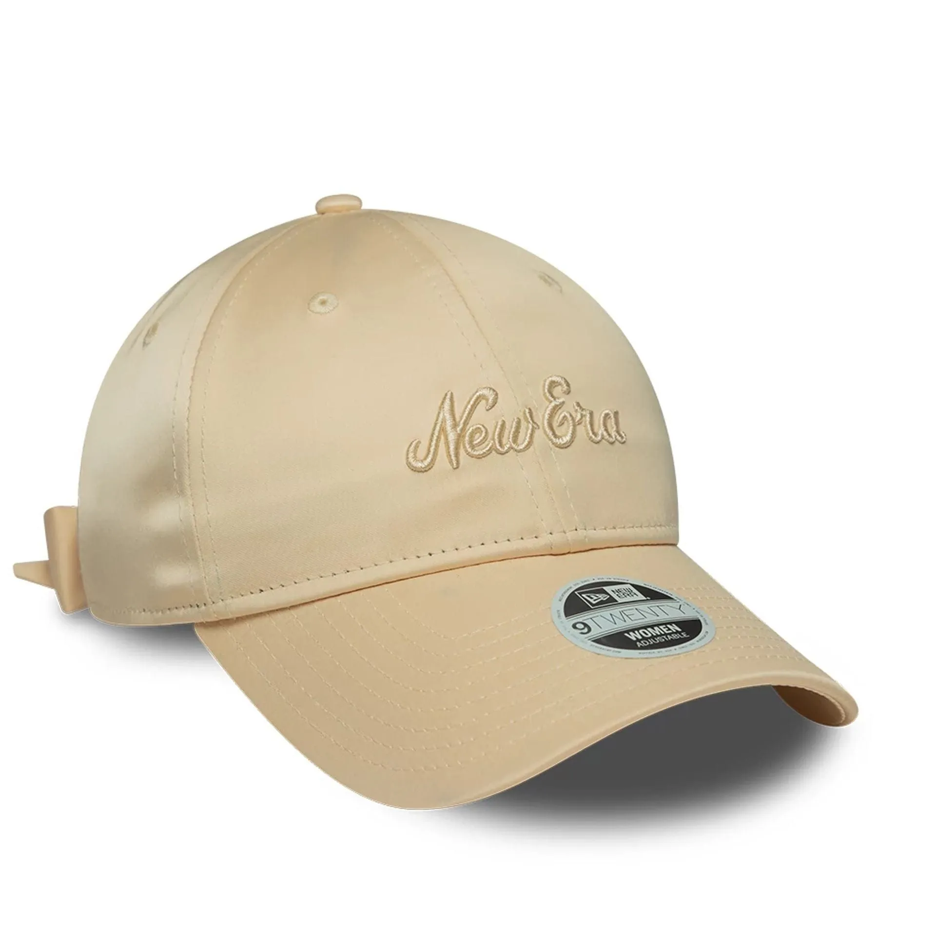 Womens New Era Satin Bow Light Beige 9TWENTY Adjustable Cap Billy J